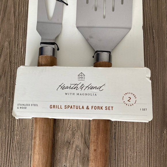 Hearth & Hand Gray Grill Spatula & Fork Set - Picture 2 of 4